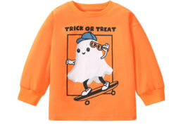 Arrival Autumn Kids’ Long Sleeves Little Ghost Pattern T-Shirt In European And American Style For Summer
