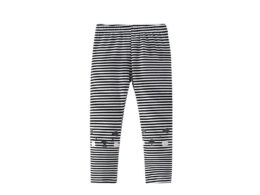 Autumn Arrival Baby Kids Girls Cartoon and Striped Pattern Casual Pants