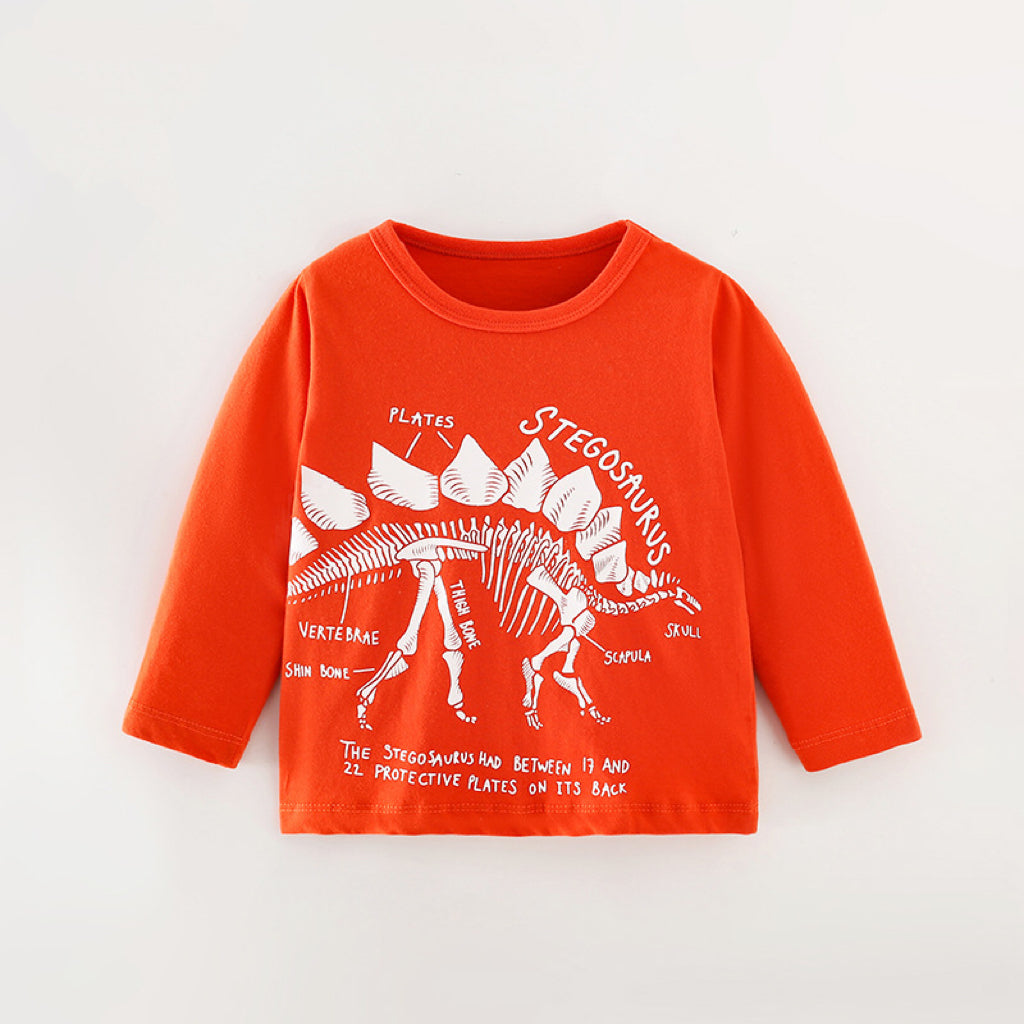 Baby Boy Cartoon Dinosaur Pattern Long Sleeve Cool Shirt - Image 5
