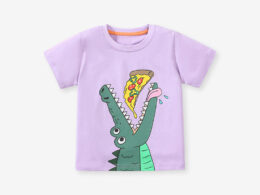 Girls’ Clothing Summer Collection – Crocodile Cartoon Children’s T-Shirt