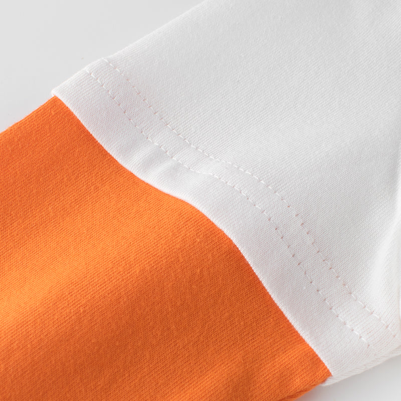 Boys Wave Vibe Print Long-Sleeved Round Collar T-Shirt In Spring - Image 5