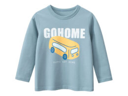 Autumn Baby Kids Boys Letters and Cartoon Print Long Sleeves Crew Neck Base Top Shirt