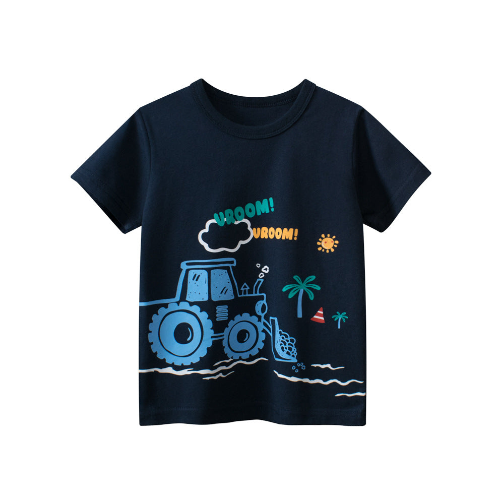 Boys’ Beach Print T-Shirt In European And American Style For Summer - Image 8