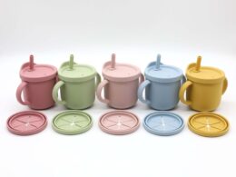 Baby Anti-Drop And Anti-Spill Binaural Learning Drinking Cup silicone