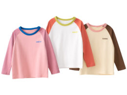 Autumn Baby Kids Girls Letters Pattern Print Long Sleeves Crew Neck Color Patchwork Top Shirt