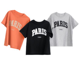 Boys and Girls’ Letters Print T-shirt in European and American Style