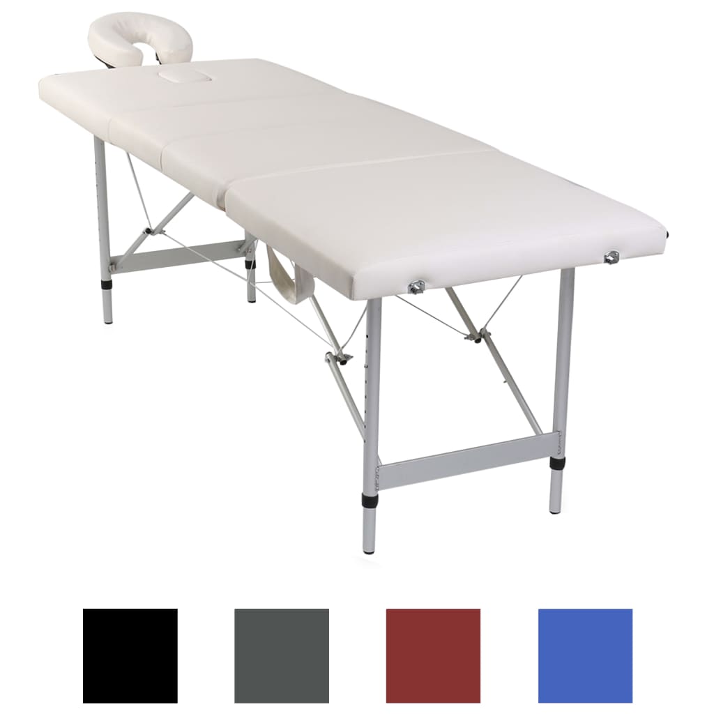 vidaXL Foldable Massage Table Bed Beauty Table 4 Zones with Aluminum Frame - Image 6