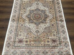 Turkish Memluk Silk Rug 4x6, Hereke Carpet, Bamboo Silk, New