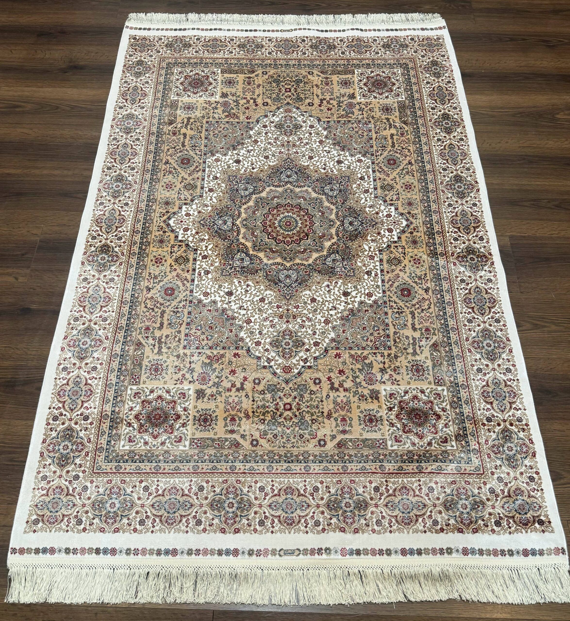 Turkish Memluk Silk Rug 4x6, Hereke Carpet, Bamboo Silk, New