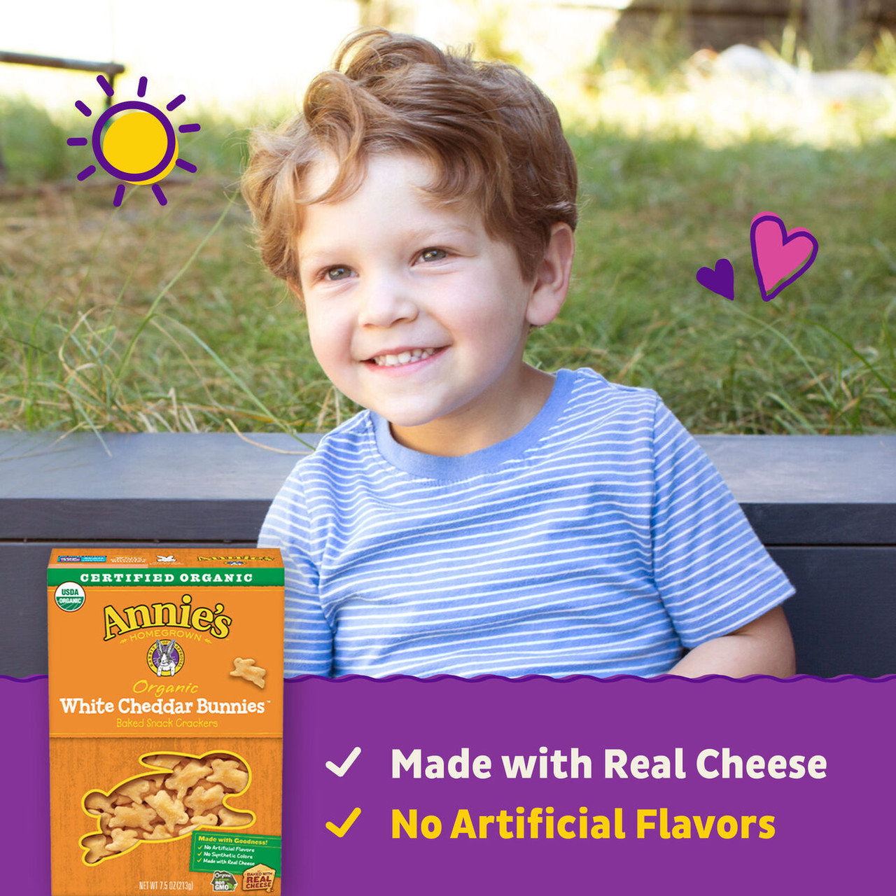 Annie's Homegrown Organic White Cheddar Bunnies 7.5 oz (Pack of 12) - Image 4