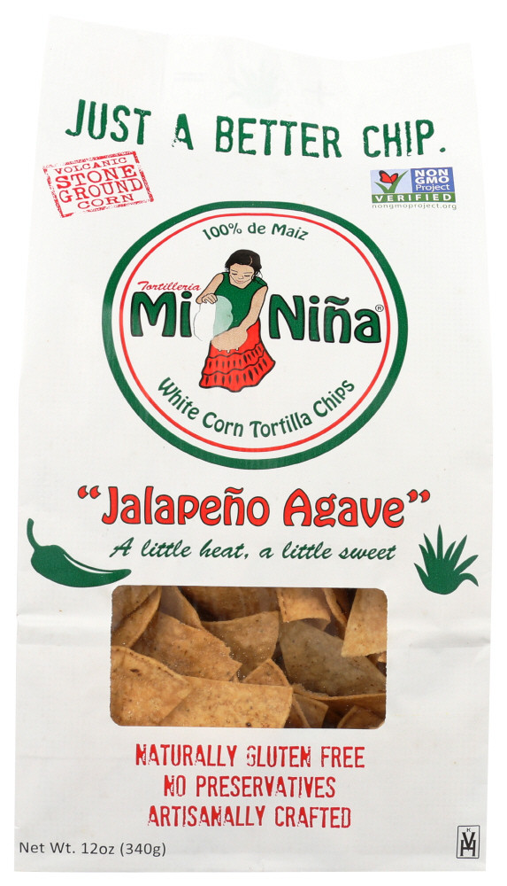 MiNina Jalapeno Agave Tortilla Chips 12 oz (Pack of 9)