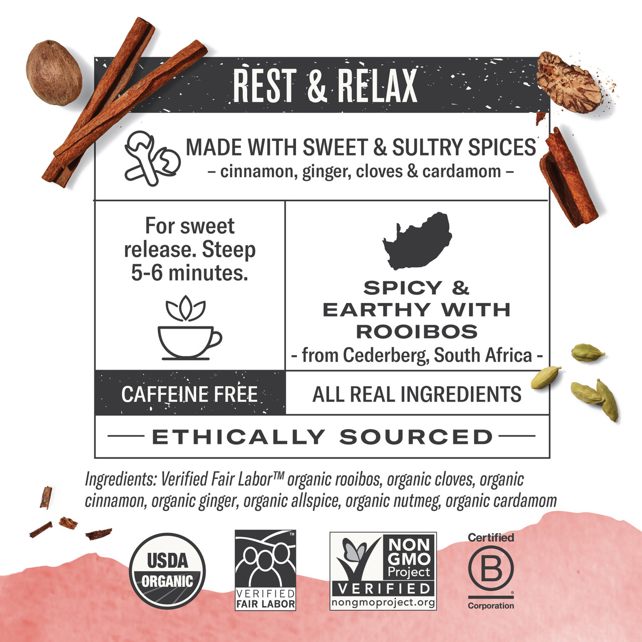 Numi Tea Ruby Chai Herbal Tea (6x18 Bag) - Image 3