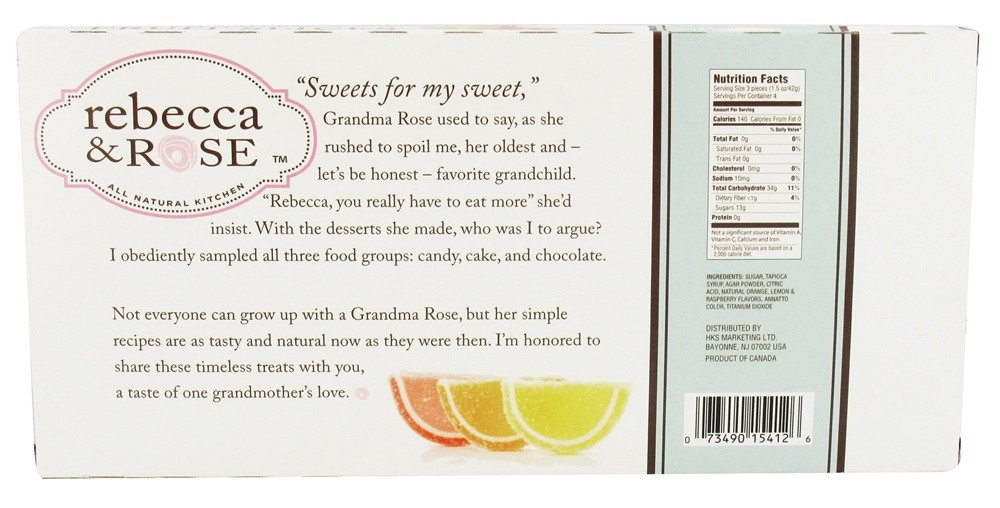 Rebecca & Rose All Natural Jelly Fruit Slices 6 oz (Pack of 12) - Image 2