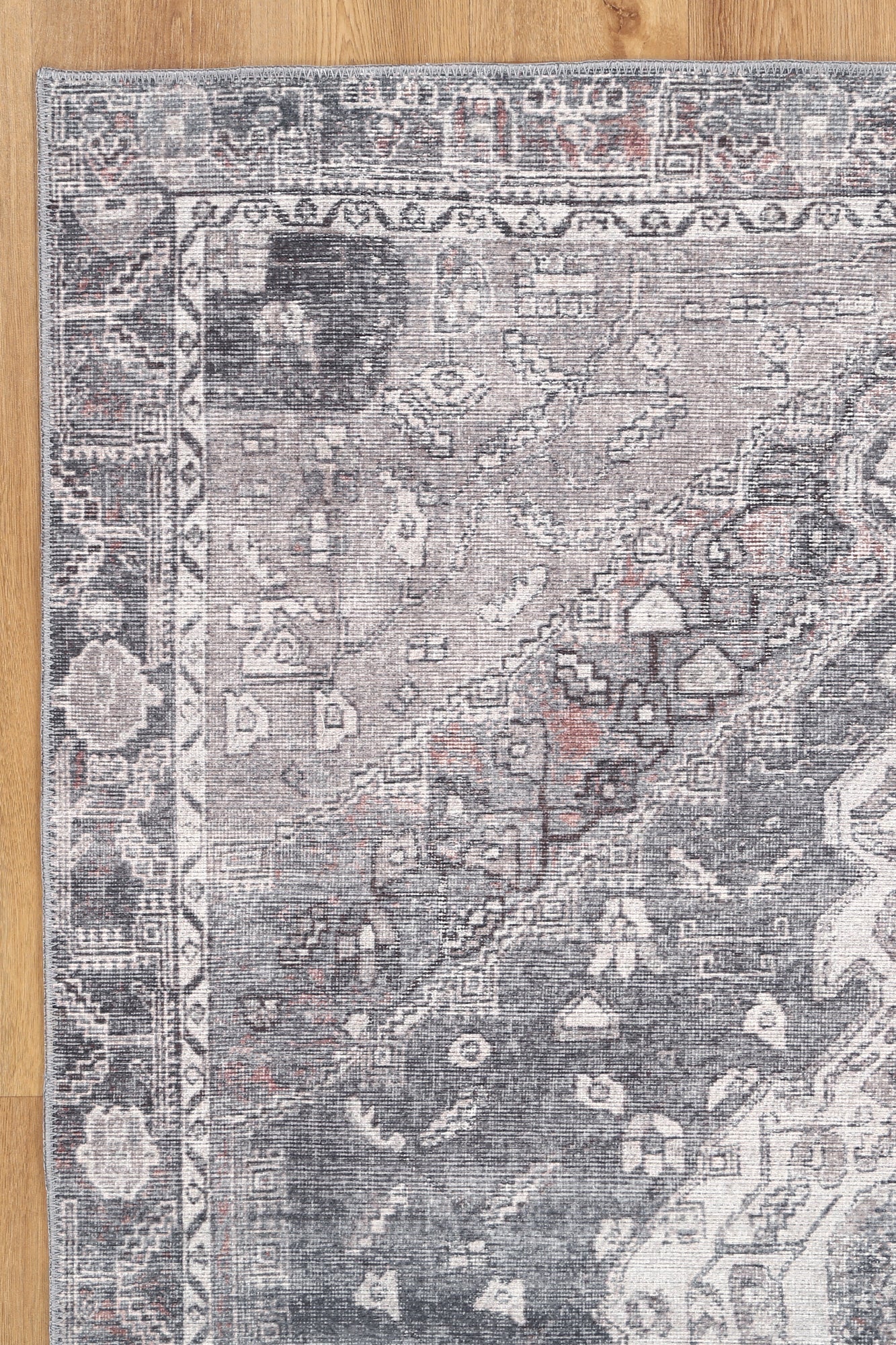 Jules Machine Washable in Grey Rug - Image 4