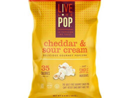 Live Love Pop Cheddar & Sour Cream Pop Corn 4.4 oz (Pack of 12)