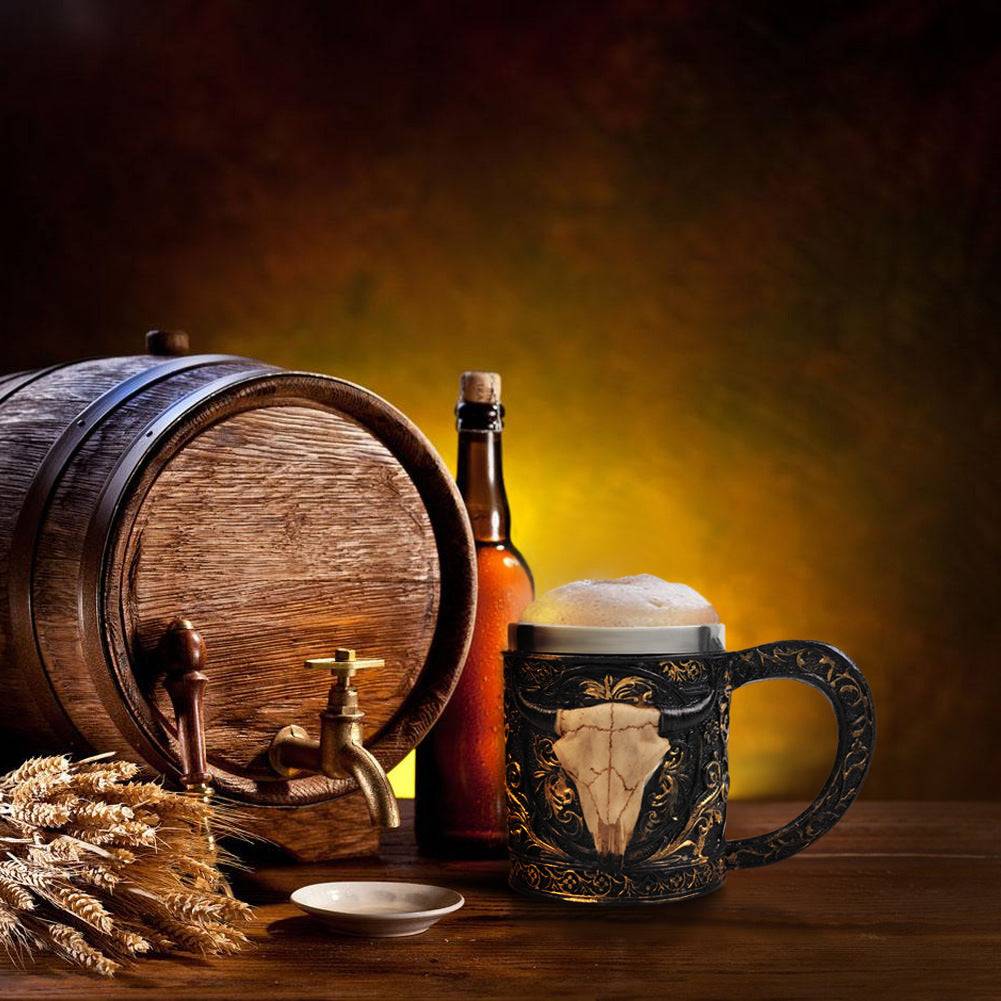 Sheep Skull 3D Coffee Mugs Stainless Steel 350ml - Image 5