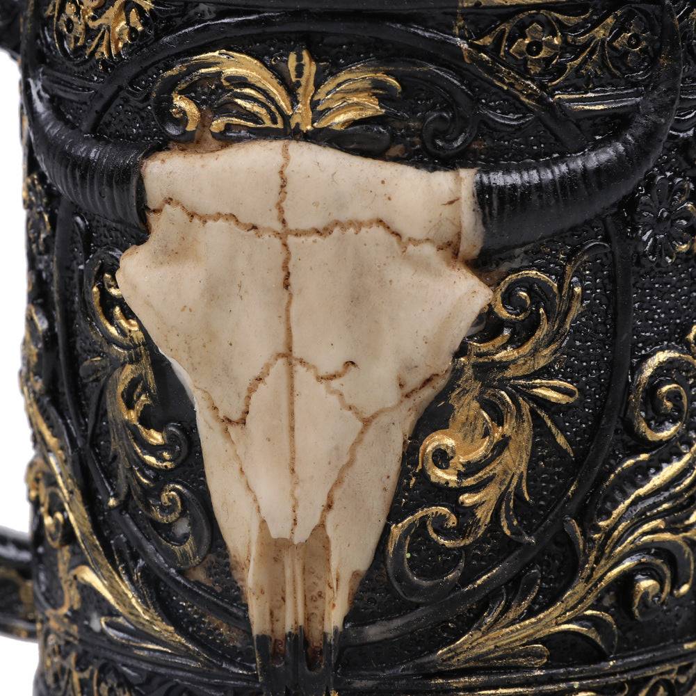 Sheep Skull 3D Coffee Mugs Stainless Steel 350ml - Image 3