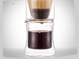 Double Glass Cake Type Coffee Pot Creation