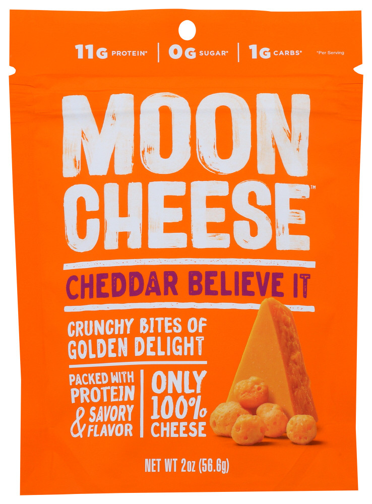 Moon Cheese Cheddar Believe It 2 oz (Pack of 12)