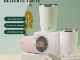 Insulated Self-Stirring Coffee Mug – 350 ml Electric Mixer & Thermal Cup