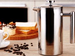 Double Stainless Steel Coffee Pot French Insulation Tea Maker