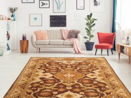 6'1''x9'3'' Hand Knotted 100% Wool Peshawar Traditional Oriental Area Rug Brown, Beige Color