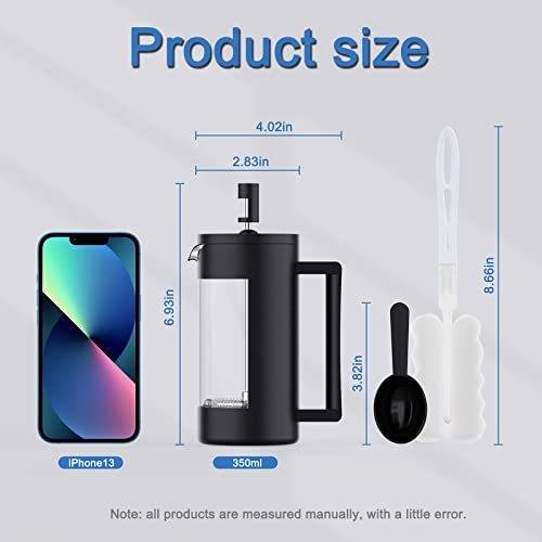 French Press Coffee Maker – 100% BPA Free, Dishwasher Safe, 12oz & 21oz Sizes - Image 3