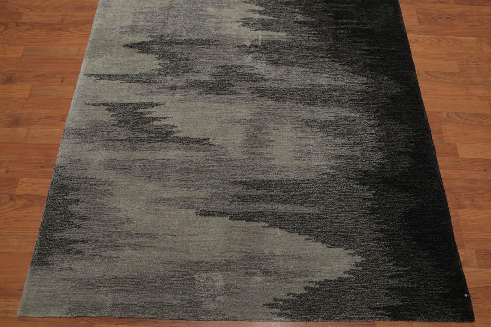 4'8" x 6'8" Abstract Graphic Design Handmade Polypropylene Pile Area Rug Beige - Image 4