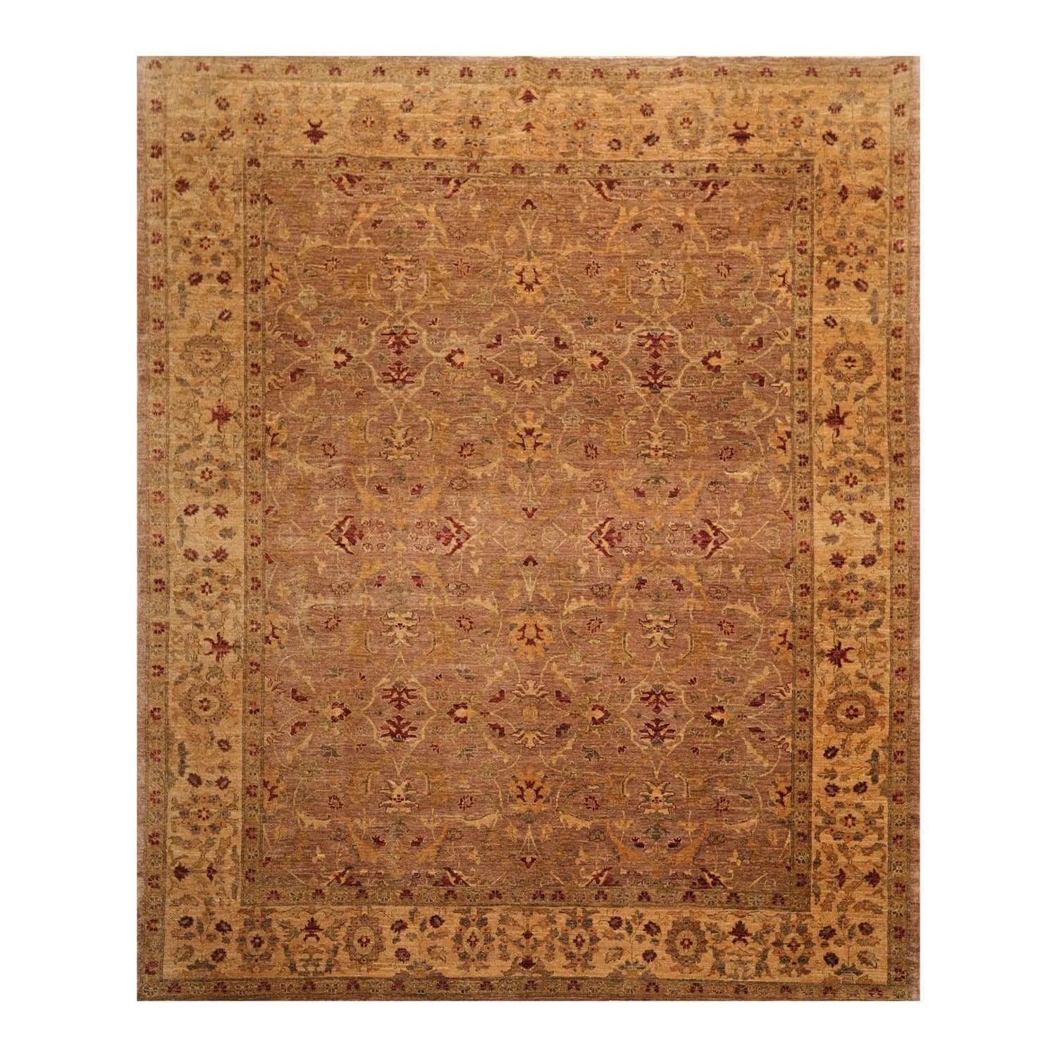 8x10 Hand Knotted 100% Wool Peshawar Traditional 200 KPSI Oriental Area Rug Taupe - Image 2