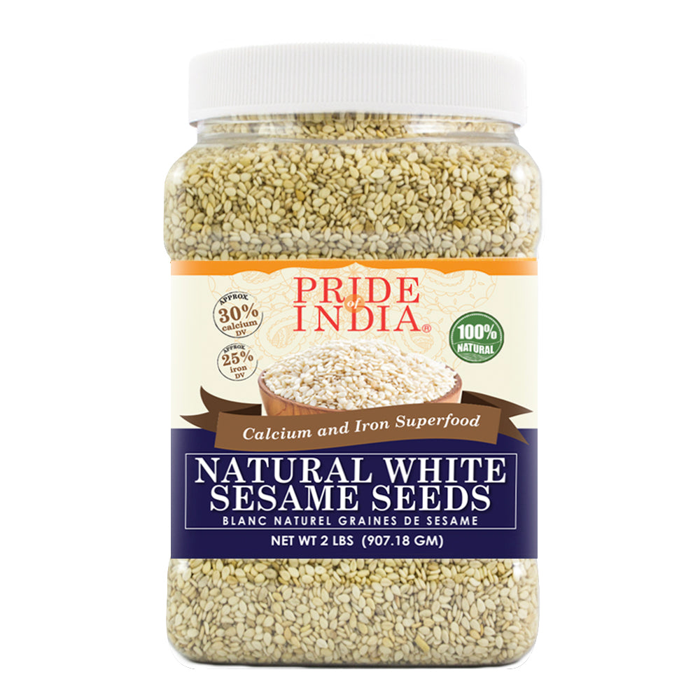 White Sesame Seeds Raw Unhulled - Calcium & Iron Superfood Jar - Image 7