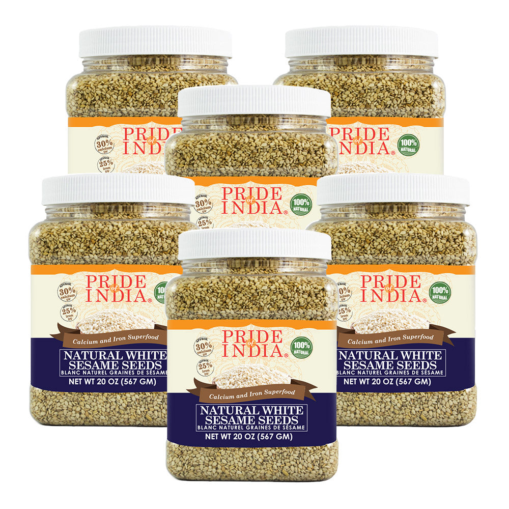 White Sesame Seeds Raw Unhulled - Calcium & Iron Superfood Jar - Image 4