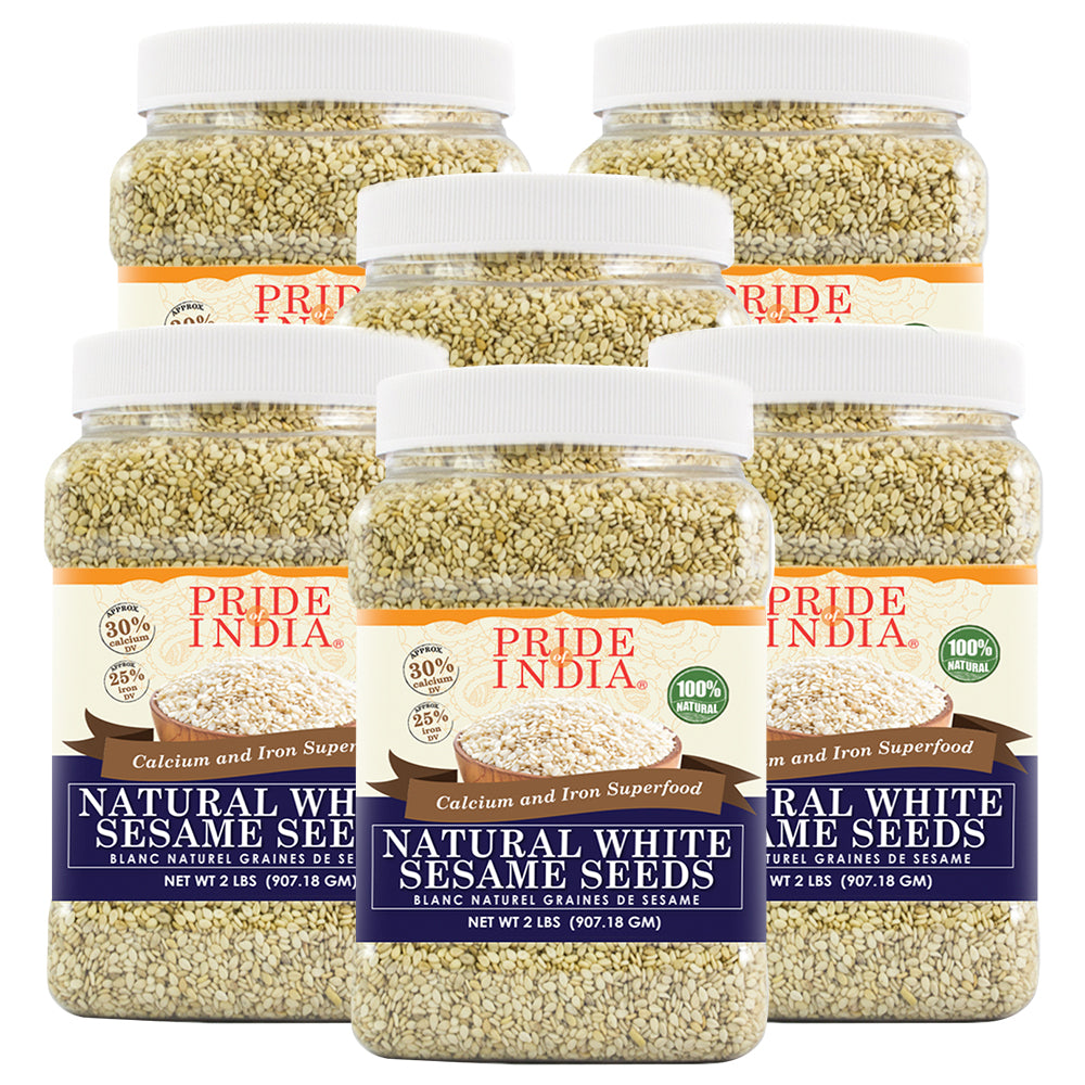 White Sesame Seeds Raw Unhulled - Calcium & Iron Superfood Jar - Image 5