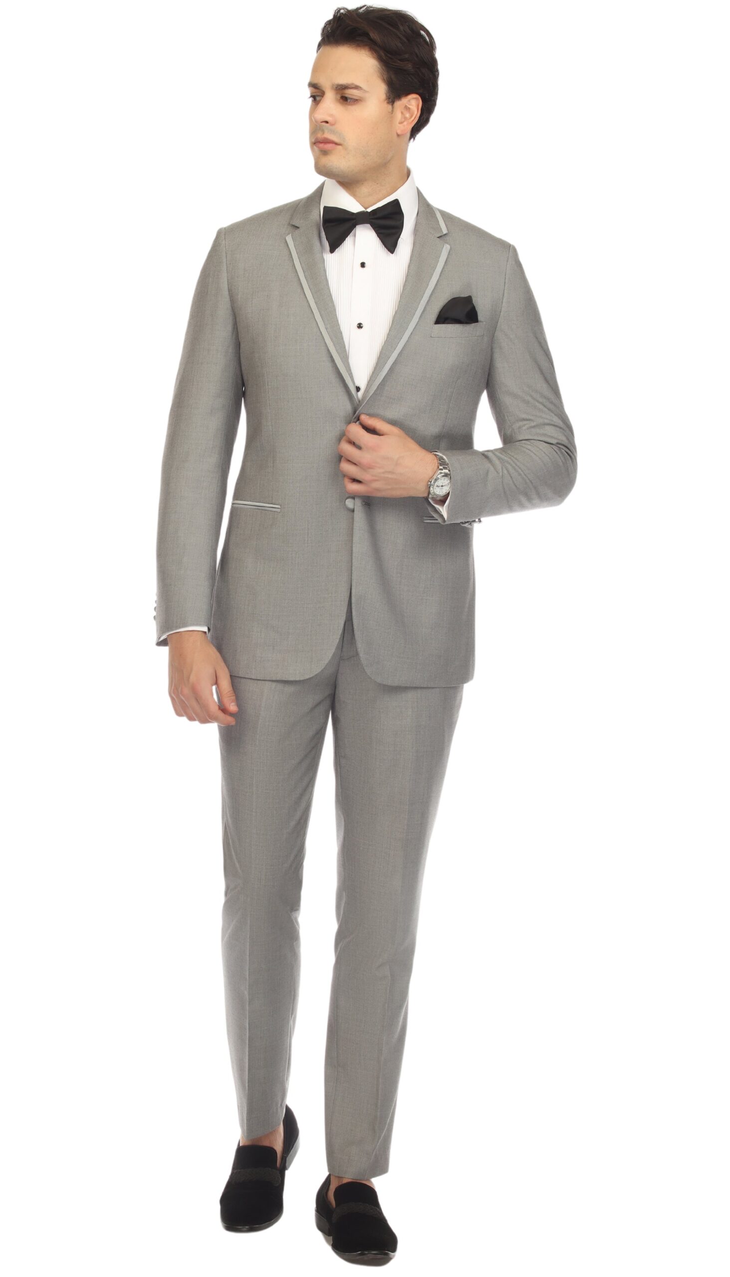 Celio Grey Slim Fit 3pc Tuxedo - Image 2
