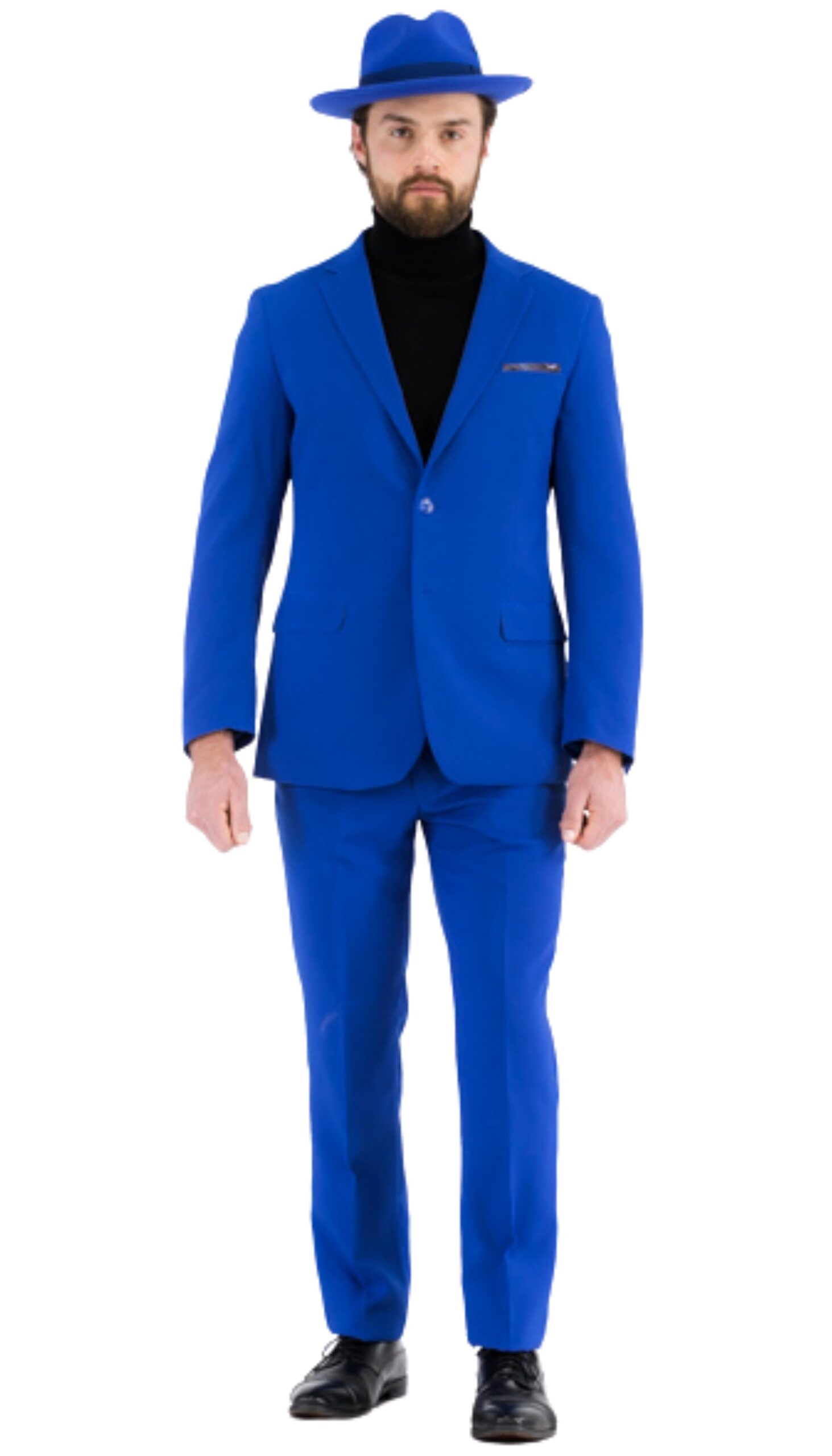 Paul Lorenzo Mens Royal Blue Slim Fit 2 Piece Suit - Image 26