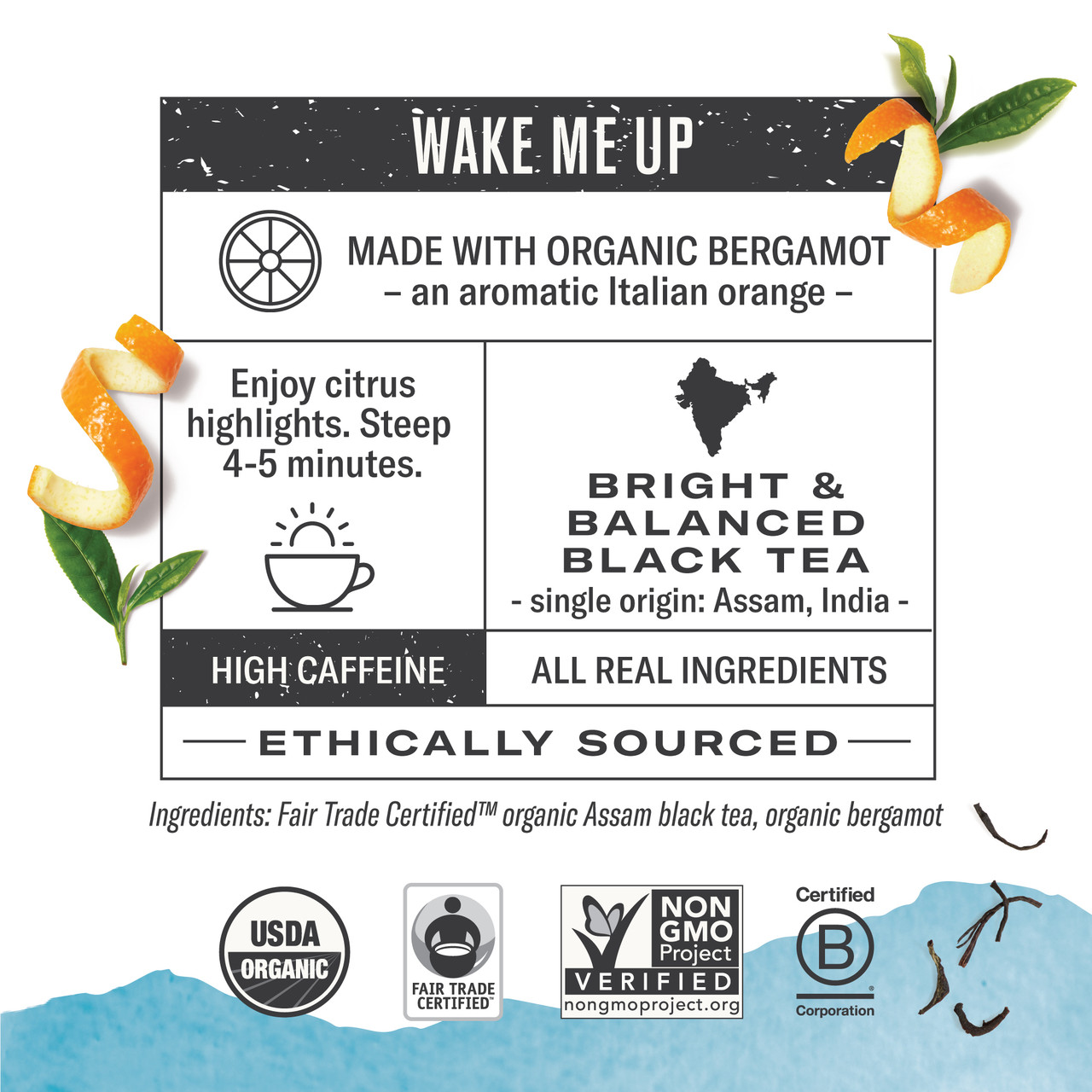 Numi Tea Earl Grey Assam Black Tea (6x18 Bag) - Image 3