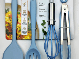 4-Piece Baby Blue Mini Silicone Tool Set – Versatile, Non-Stick, and Stylish