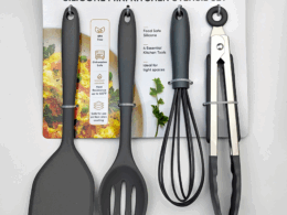4-Piece Grey Mini Silicone Tool Set – Versatile, Non-Stick, and Stylish