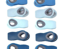 10-Piece Magnetic Bag Clip Set, Multi Blue