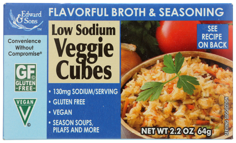 Edward & Sons Low Sodium vegetable Bouillon Cube (12x2.2 Oz)