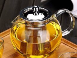 Teapot Heat Resistant Thickened Flower Glass Teapot