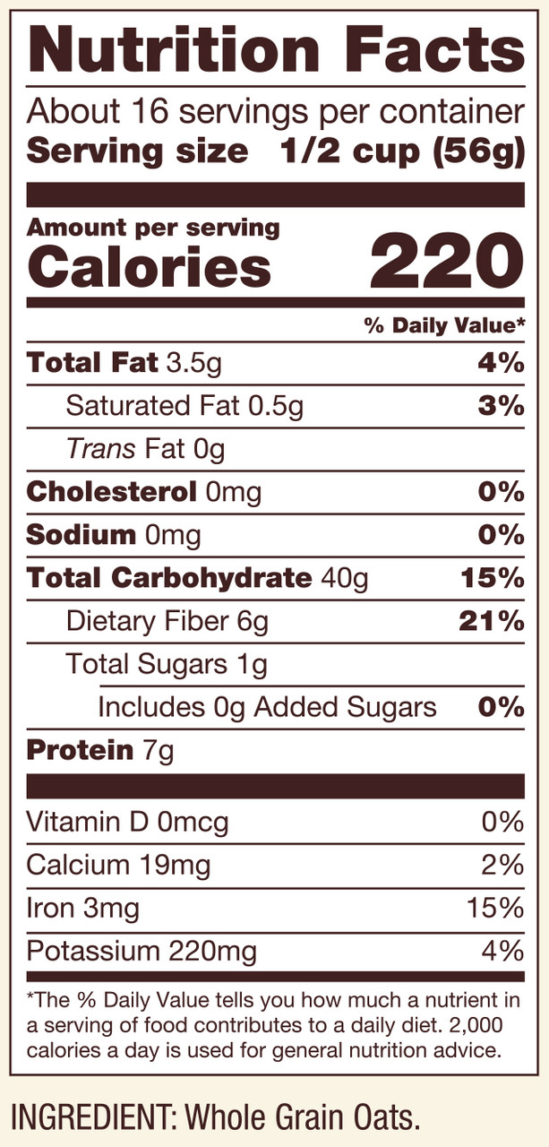 BOBS THICK ROLLED OAT GF ( 4 X 32 OZ ) - Image 2