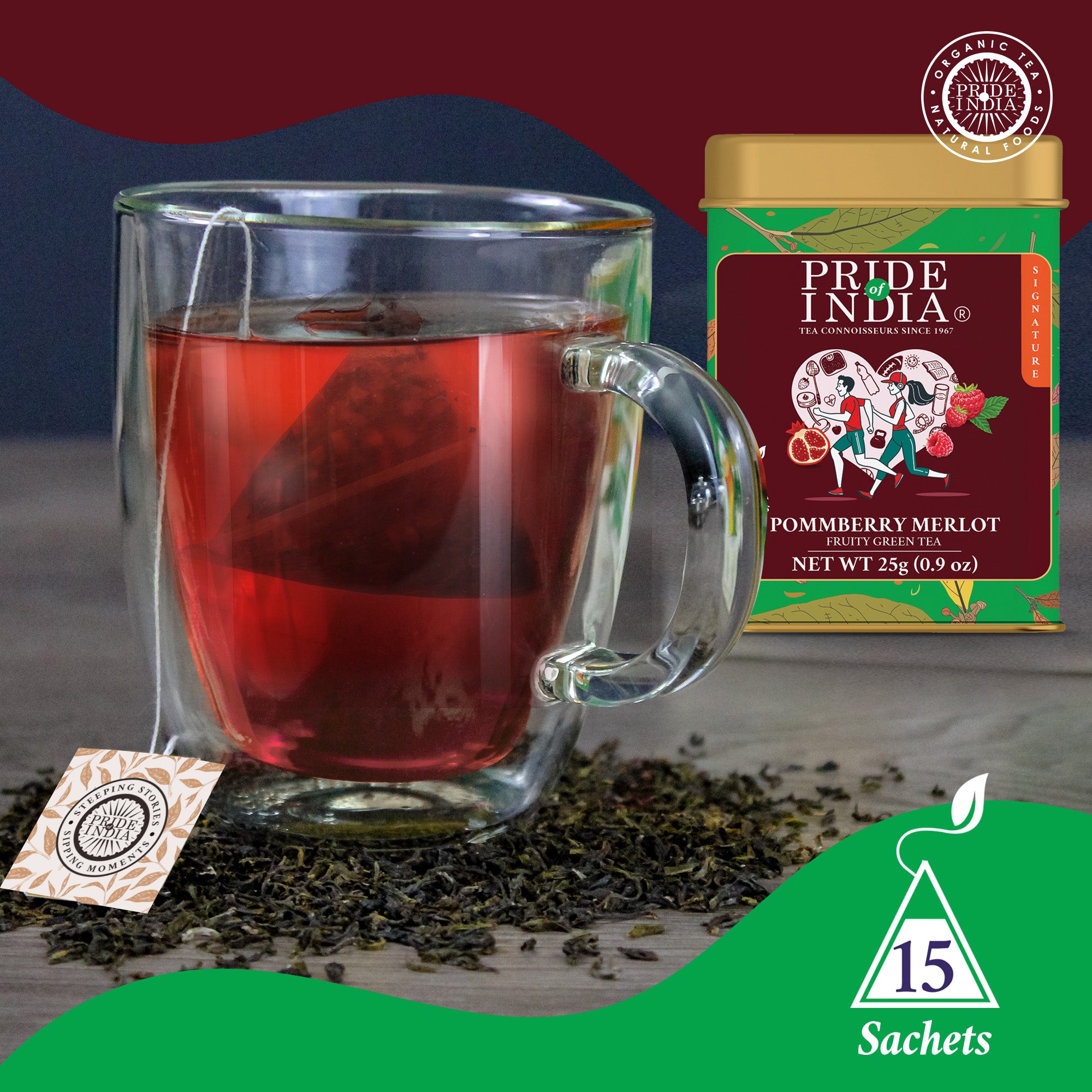 PommBerry Merlot - Fruity Green Tea Bags - Image 2
