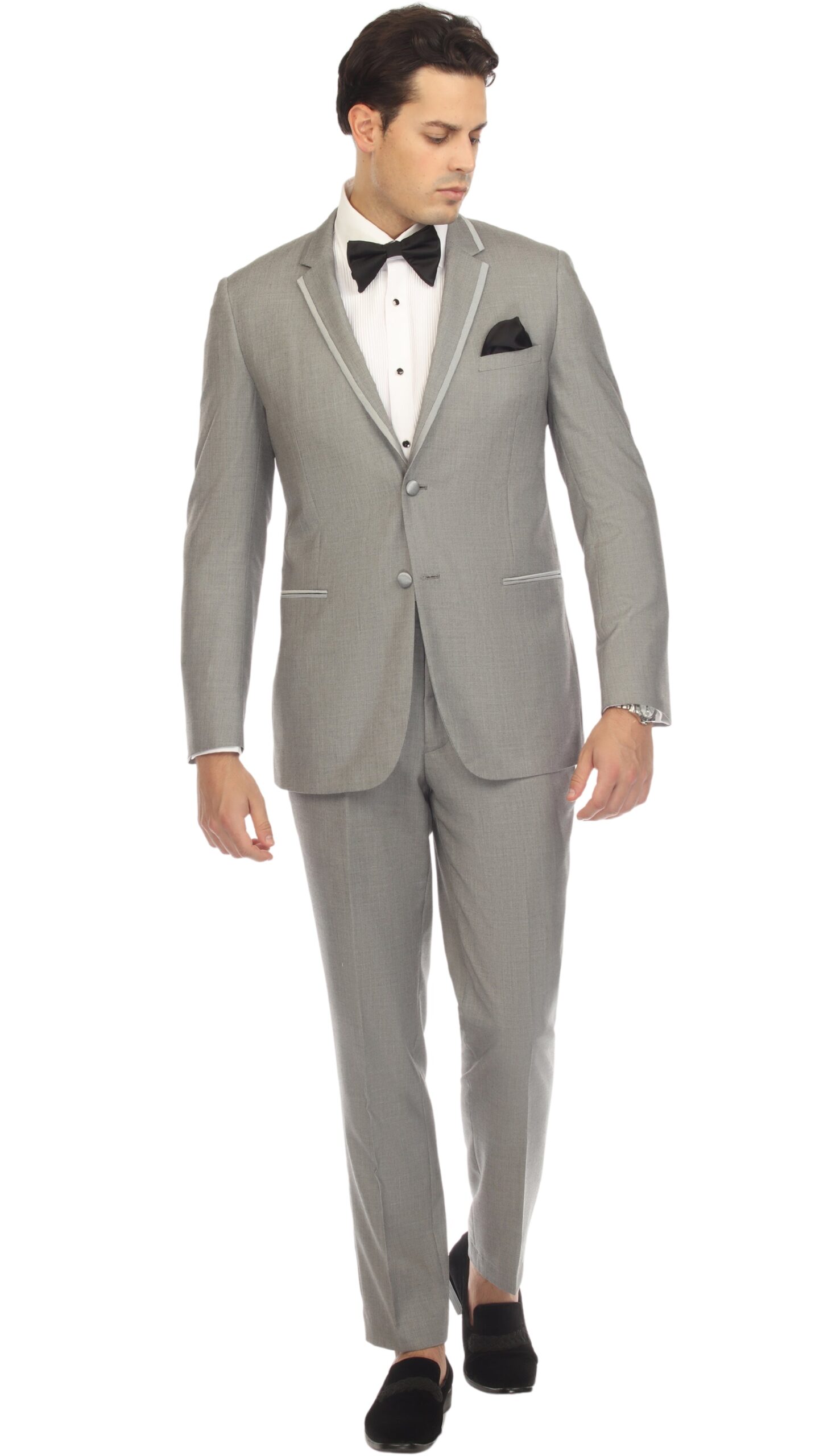 Celio Grey Slim Fit 3pc Tuxedo - Image 4