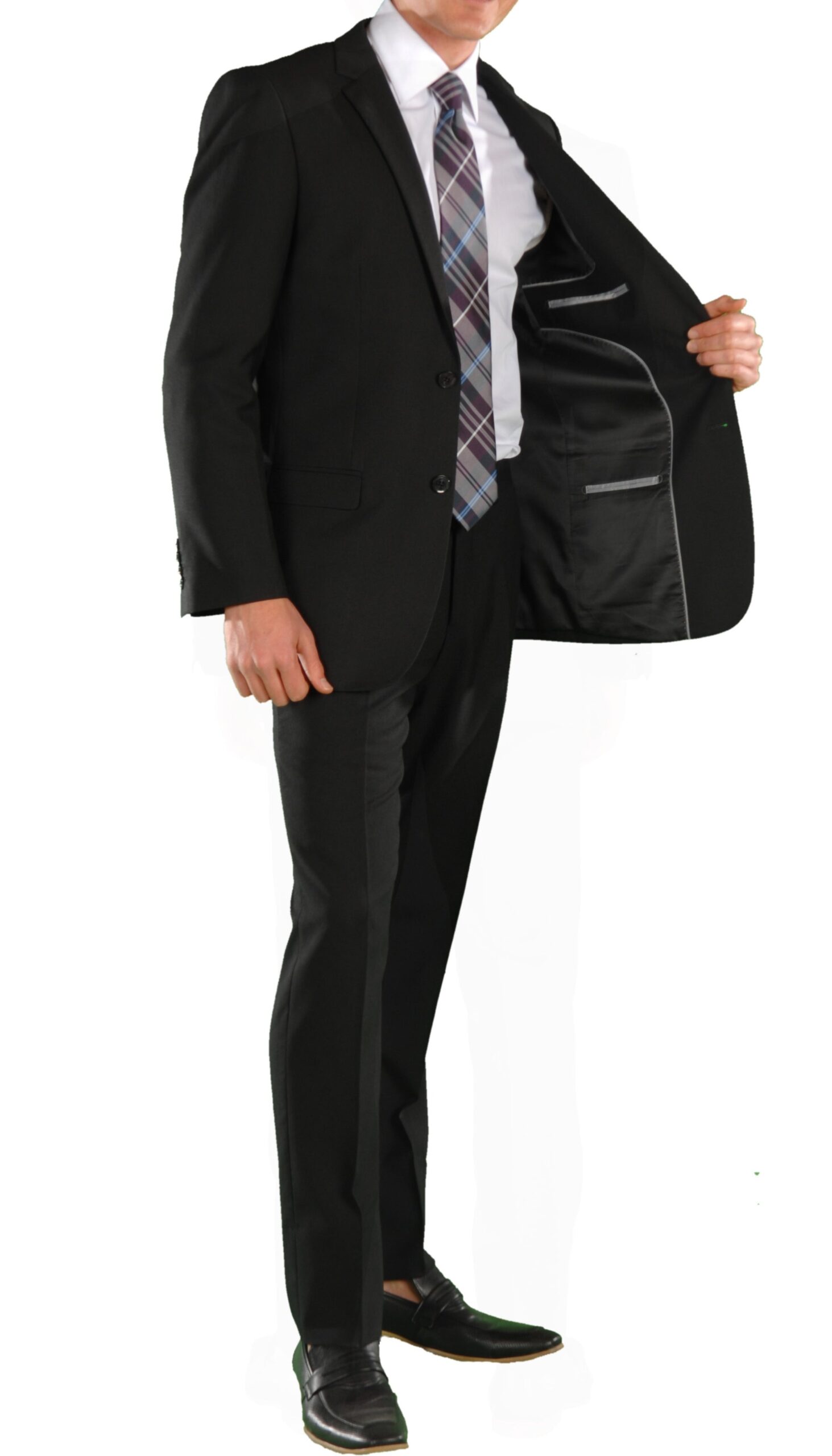 Ford Black Regular Fit 2 Piece Suit - Image 2