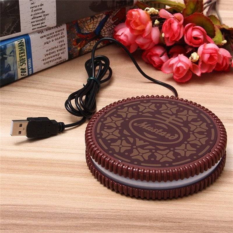 Portable Cookie Shape Cup Mat USB Power Supply Cable - Image 3