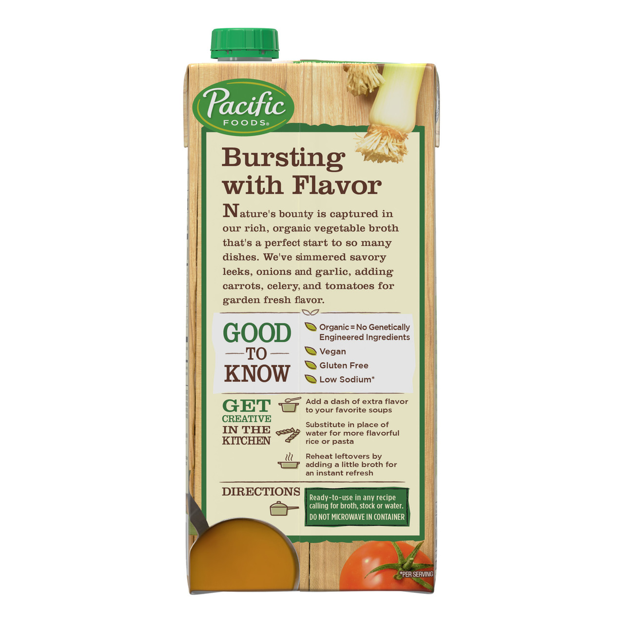 Pacific Natural vegetable Broth Low Sodium (12x32 Oz) - Image 3