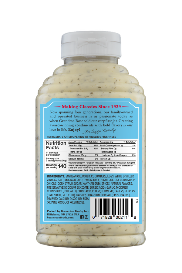 Beaver Seafood Tartar Sauce (6x11.5Oz) - Image 2