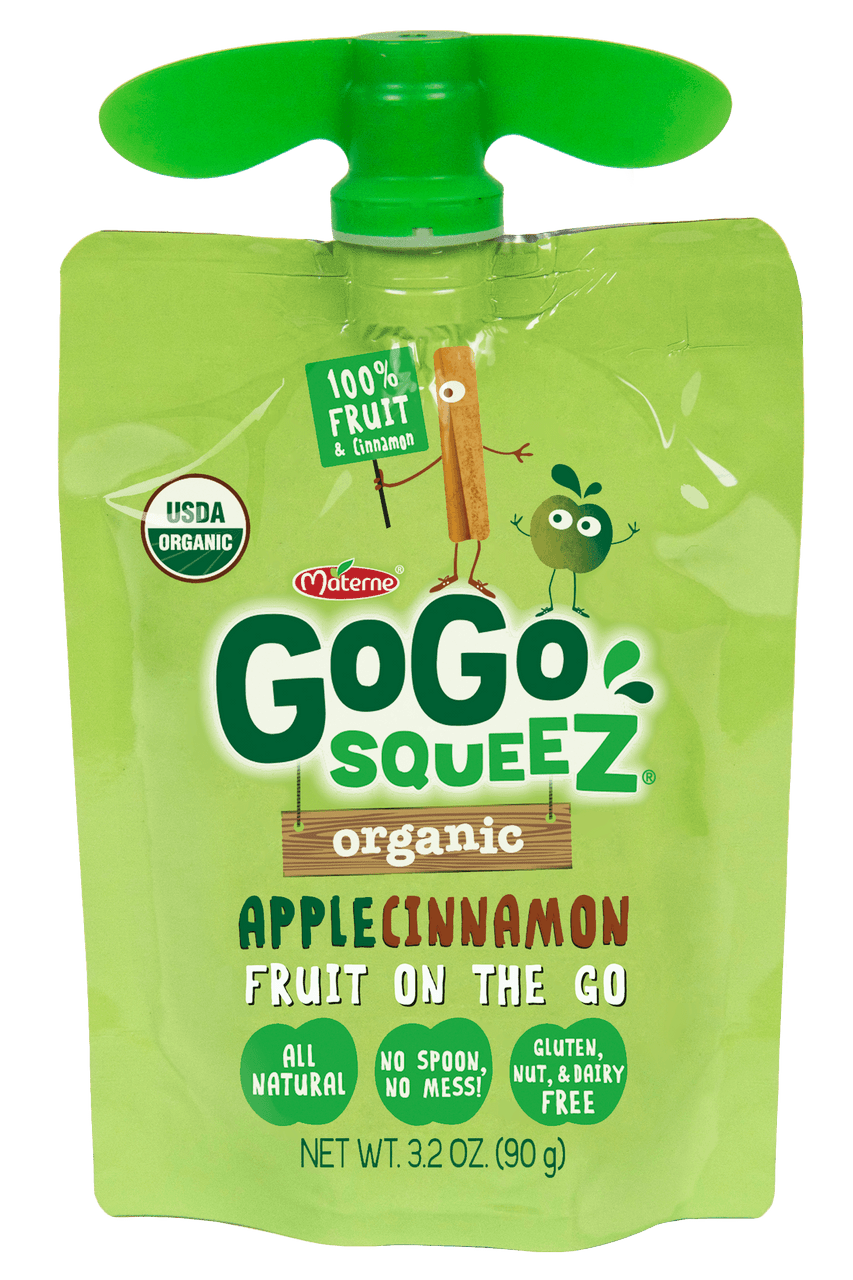 GoGo Squeeze Organic Apple Cinnamon Fruit Pouches 4 ct (Pack of 12) - Image 3