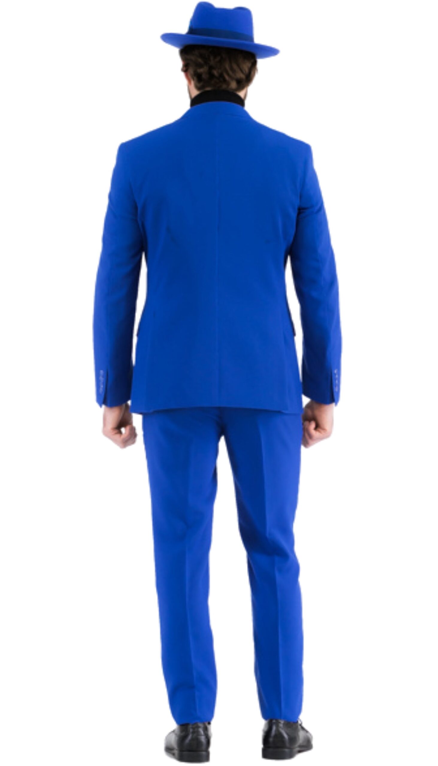Paul Lorenzo Mens Royal Blue Slim Fit 2 Piece Suit - Image 4