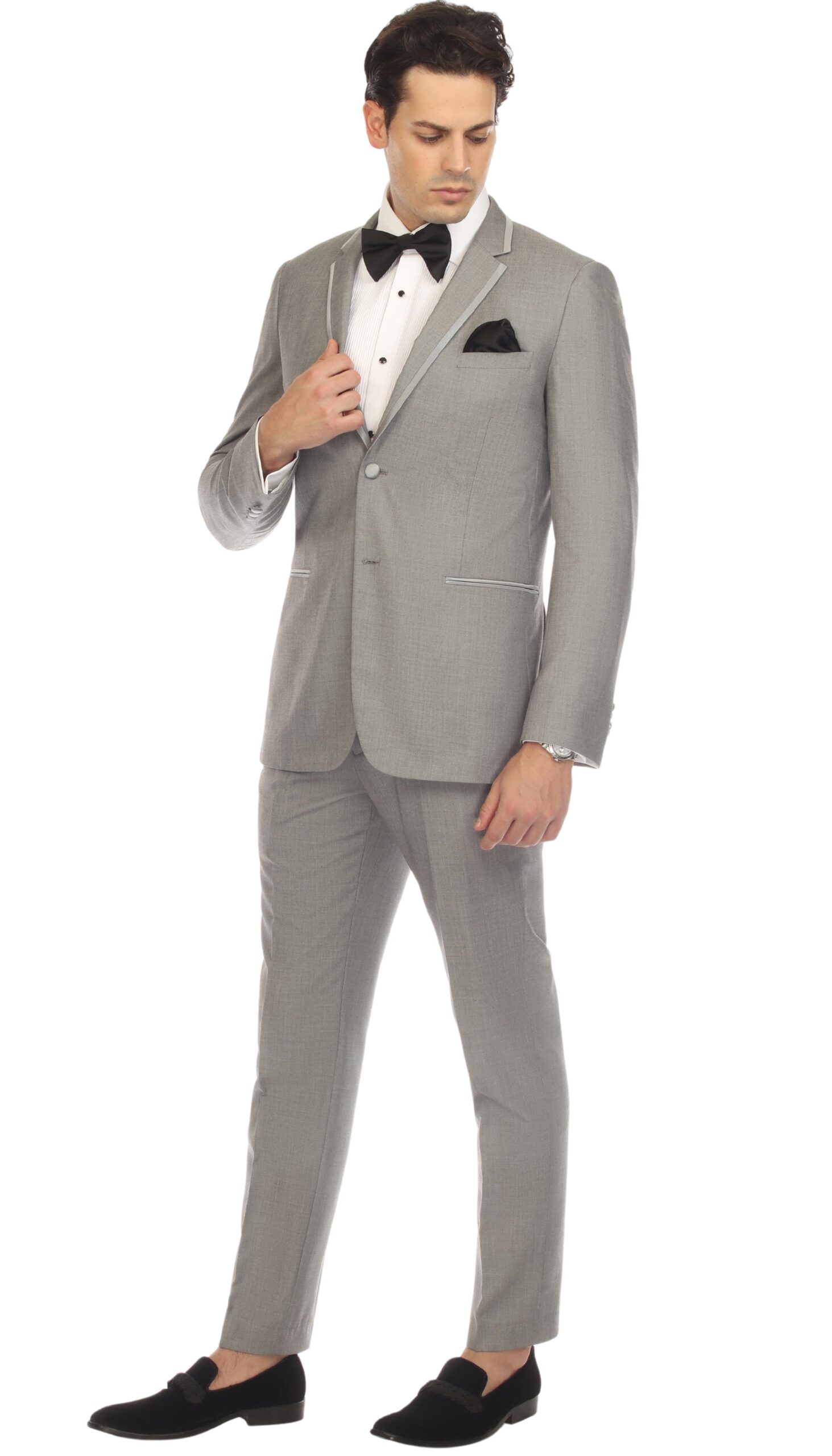 Celio Grey Slim Fit 3pc Tuxedo - Image 3